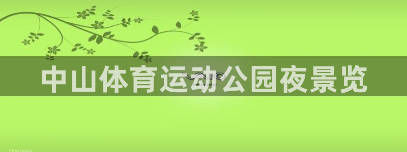 九球体育直播免费观看：中山体育运动公园夜景览